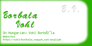 borbala vohl business card